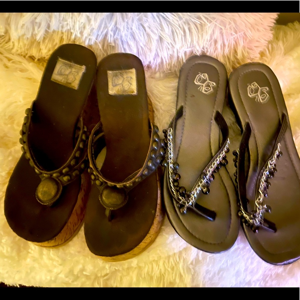 Fashion Bug Y2K platform sandals. Size 7.5